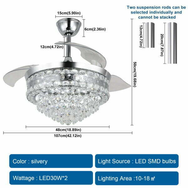luxury ceiling fans with lights specs