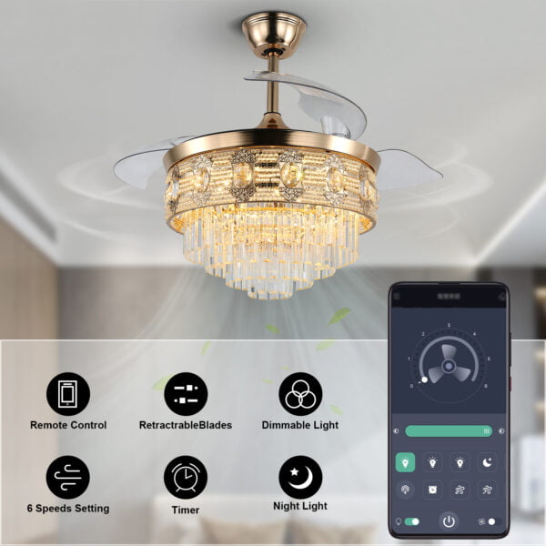 app control remote ceiling fan with light
