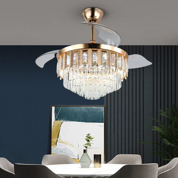 dining room retractable ceiling fan with light
