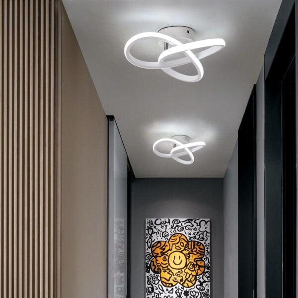 white ceiling light for entryway